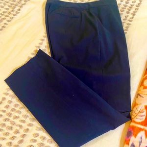 Talbots lined navy slacks. Size 12. Matching jacket is also listed.